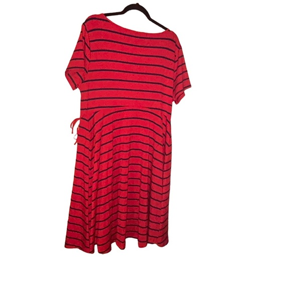 Torrid red navy stripe wrap jersey knit dress size 2X 18 20 - Picture 3 of 5
